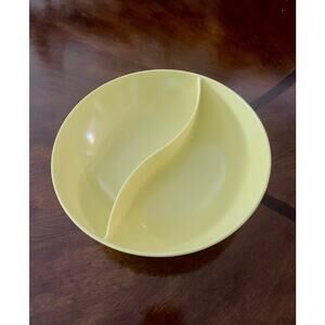 Vintage Yellow Windsor Melmac Divided Serving Bowl Mid-Century Modern Bowl